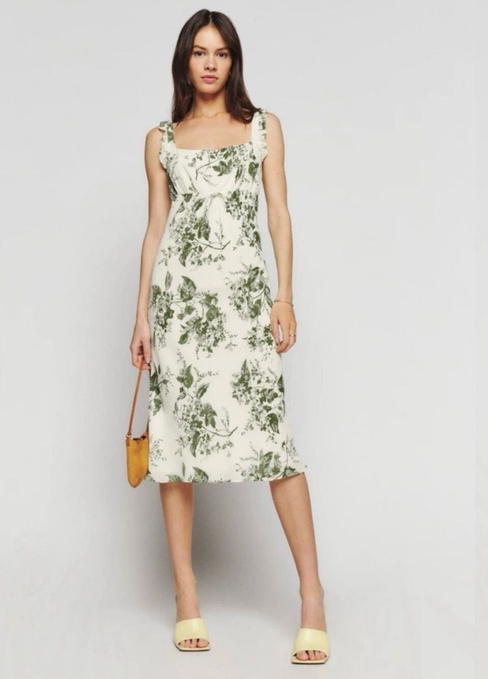 Reformation Leni Floral Print Dress Size S